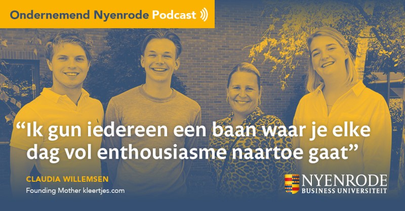 Claudia Willemsen van kleertjes.com in de Ondernemend Nyenrode Podcast