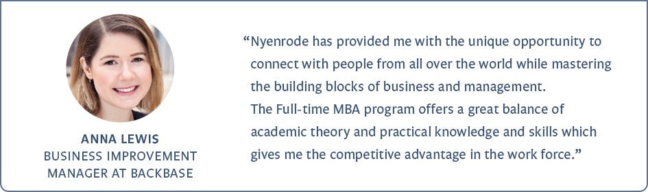 Testimonial FTMBA Alumna Anna Lewis Testimonial FTMBA Alumna Anna Lewis