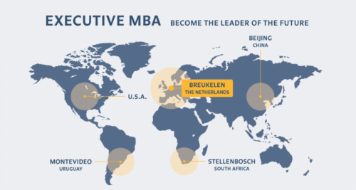EMBA in Breukelen and exchange in the USA, Beijing, Montevideo and Stellenbosch
