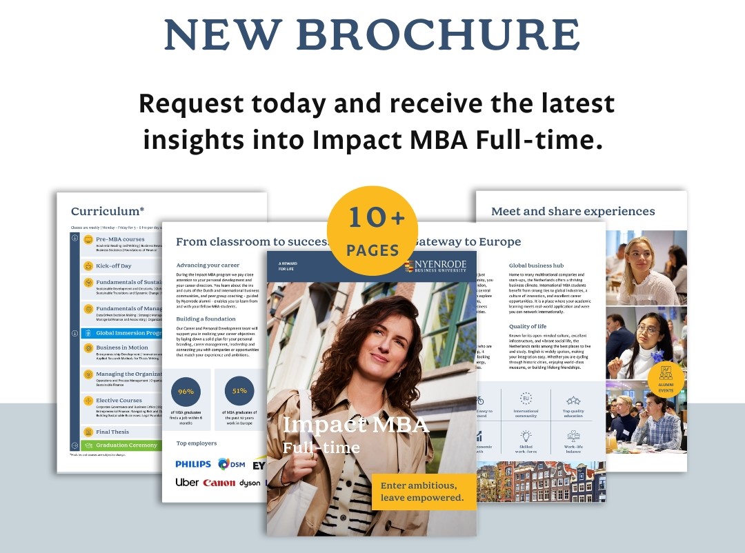 IMBA Full-time ENG New Impact MBA Full-time brochure available today