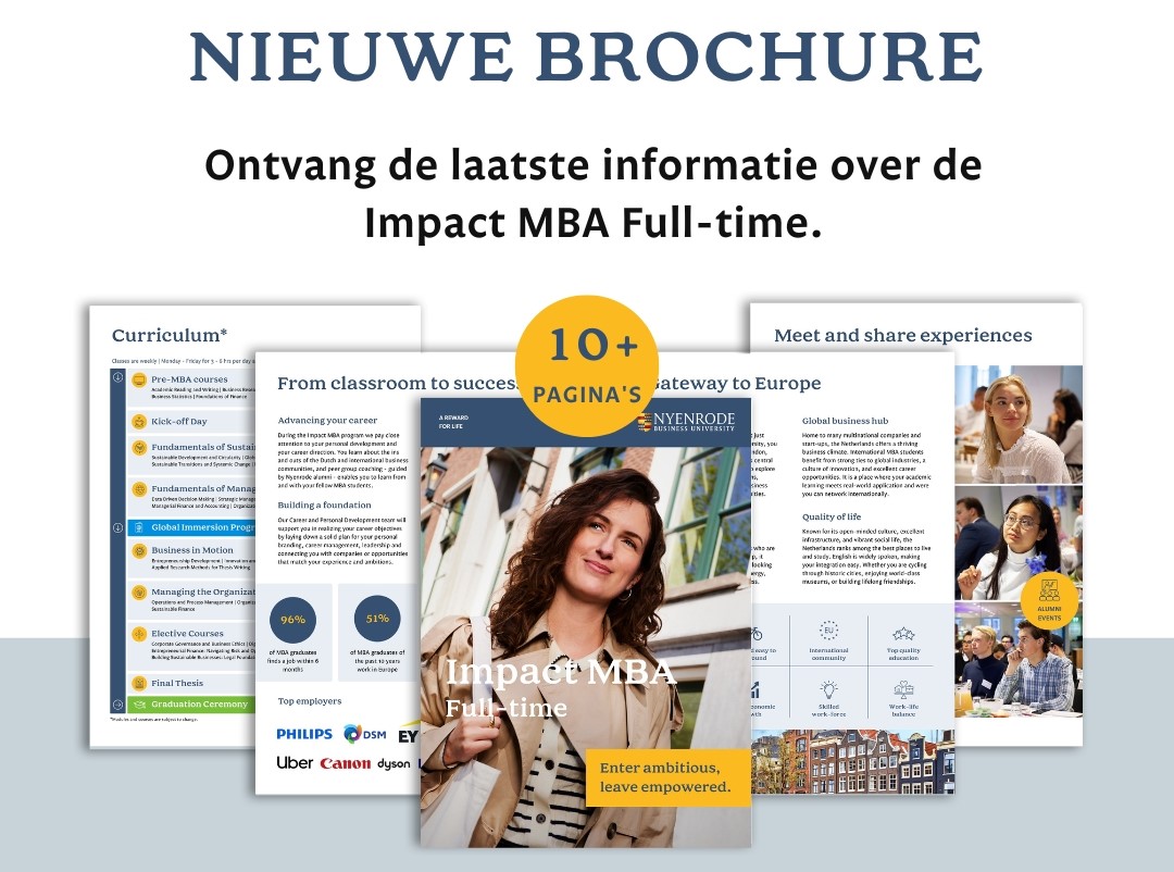 Nieuwe Impact MBA Full-time brochure vandaag beschikbaar