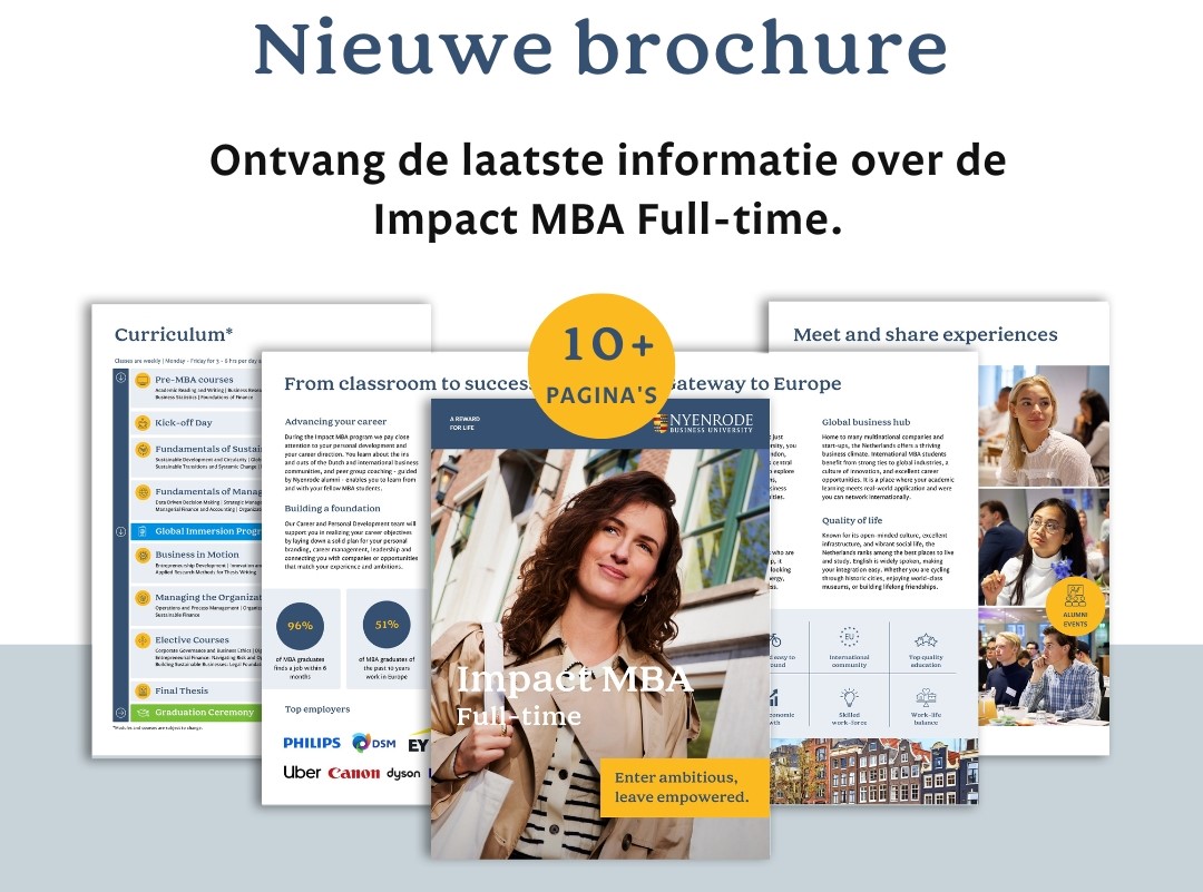 IMBA Full-time NL Nieuwe Impact MBA Full-time brochure vandaag beschikbaar